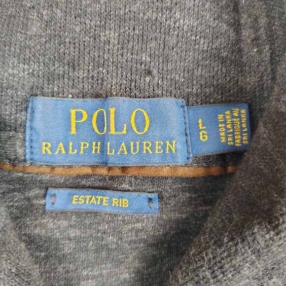 Polo Ralph Lauren Sweater Mens Large Estate Rib Shawl Collar Pullover - Picture 3 of 8